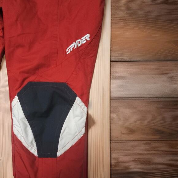 Spyder Thinsulate Insulation Snow Pants Bibs Red sz XL Ski Overalls 38x33 - Picture 3 of 14